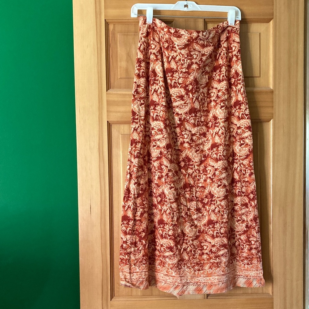 Coldwater Creek Floral A-Line Skirt